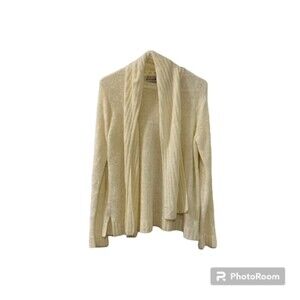 White Stag Womens Light Yellow Crewneck Removable Scarf Knit Sweater Size M 8/10